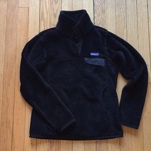 Black re-tool snap pullover